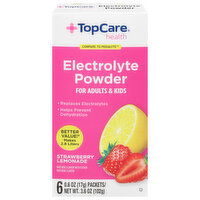 TopCare Electrolyte Powder, Strawberry Lemonade - 6 Each 