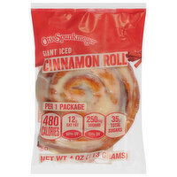 Otis Spunkmeyer Cinnamon Roll, Giant Iced - 4 Ounce 