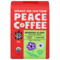 Peace Coffee Coffee, Ground, Light Roast, Morning Glory - 12 Ounce 