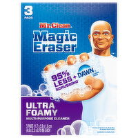 Mr. Clean Multi-Purpose Cleaner, Multi-Purpose, Ultra Foamy, Magic Eraser - 3 Each 