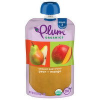 Plum Organics® Stage 2 Organic Baby Food Pear + Mango 4oz Pouch - 4 Ounce 