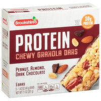 Brookshire's Granola Bars, Chewy, Peanut, Almond, Dark Chocolate - 5 Each 