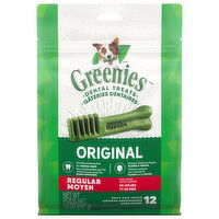 Greenies Dog Treats, Daily, Dental, Regular, Original - 12 Each 