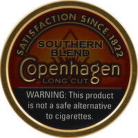 Copenhagen Smokeless Tobacco, Southern Blend, Long Cut - 1.2 Ounce 