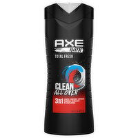 Axe Shampoo + Conditioner + Body Wash, Total Fresh, Clean All Over, 3-in-1 - 16 Fluid ounce 