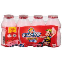 Ricky Joy Yogurty Drink, Strawberry Flavor, Tasty Snack - 4 Each 