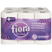 Fiora Bath Tissue, Soft + Strong, Double+ Rolls, Lavender Scent, 2-Ply - 12 Each 