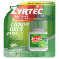 Zyrtec Allergy, Indoor & Outdoor Allergies, Original Prescription Strength, 10 mg, Liquid Gels