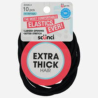 Scunci Elastics, Extra Thick Hair, No Damage - 10 Each 