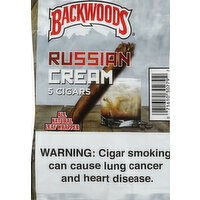 Backwoods Cigar, Leaf Wrapper, Russian Cream - 5 Each 