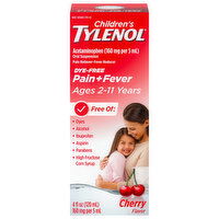 Tylenol Pain + Fever, Cherry Flavor, Children's - 4 Fluid ounce 