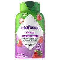 Vitafusion Sleep, Max Strength, 10 mg, Gummies, Strawberry Flavor - 100 Each 