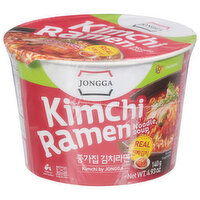 Jongga Noodle Soup, Kimchi Ramen - 4.93 Ounce