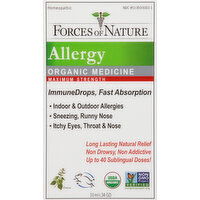 Forces of Nature Allergy Organic Medicine, Maximum Strength, ImmuneDrops, Fast Absorption