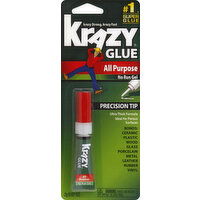 Krazy Glue Super Glue, All Purpose, No Run Gel, Precision Tip - 0.07 Ounce 