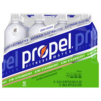 Propel Electrolyte Water Beverage, Kiwi Strawberry, 12 Pack - 12 Each 