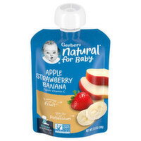 Gerber Apple Strawberry Banana, Sitter 2nd Foods - 3.5 Ounce 