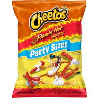 Cheetos Cheese Flavored Snacks, Flamin' Hot Flavored, Crunchy, Party Size - 17.5 Ounce 