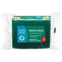 Simply Done Scrubber Sponges, Heavy Duty, 6 Pack