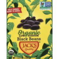 Jacks Quality Black Beans, Low Sodium, Organic - 13.4 Ounce 