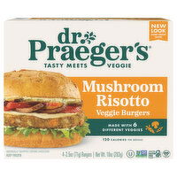 Dr. Praeger's Veggie Burgers, Mushroom Risotto - 4 Each 