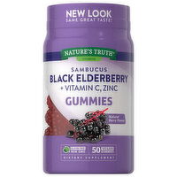 Nature's Truth Sambucus Black Elderberry, Vegan Gummies, Natural Berry Flavor