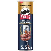 Pringles Potato Crisps Chips, Miller Lite Grilled Beer Brat, Limited Edition - 5.5 Ounce