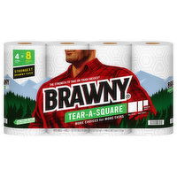 Brawny Paper Towels, Double Rolls, 2 Ply - 4 Each 