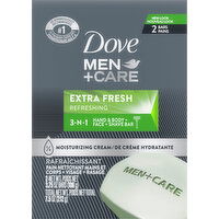 Dove Hand & Body + Face + Shave Bar, Extra Fresh - 2 Each 