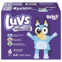 Luvs Diapers, Bluey, 6 (35 + lb) - 64 Each 