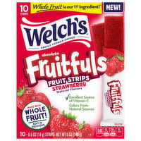 Welch's Fruit Strips, Strawberry - 10 Each 