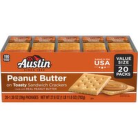 Austin Sandwich Crackers, Peanut Butter on Toasty, Value Size - 27.6 Ounce