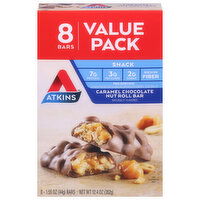 Atkins Protein Bars, Caramel Chocolate Nut Roll, Value Pack - 8 Each 