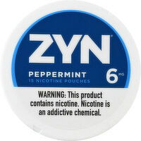 Zyn Nicotine Pouches, 6 mg, Peppermint - 15 Each 