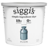 Siggi's Yogurt, Plain, Fat Free