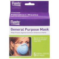 Flents Face Masks, General Purpose - 5 Each 