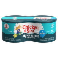 Chicken of the Sea Albacore Tuna, Chunk White, Wild Caught, 4 Pack