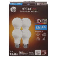 GE Bulbs, Relax LED, A19, 8.5 Watts, Dimmable