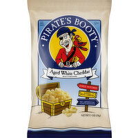 Pirates Booty Rice & Corn Puffs, Aged White Cheddar - 1 Ounce 