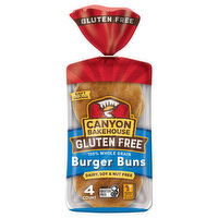 Canyon Bakehouse Burger Buns, Gluten Free - 4 Each 