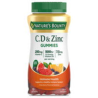 Nature's Bounty Vitamin C, D & Zinc, Immune Health, Gummies, Citrus Berry Flavored