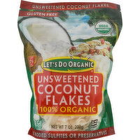 Let's Do Organic Coconut Flakes, Unsweetened - 7 Ounce 