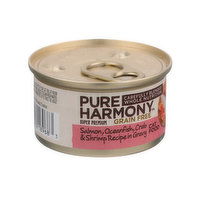 Pure Harmony Grain Free Salmon, Oceanfish, Crab & Shrimp Recipe Cuts In Gravy Cat Food - 3 Ounce 