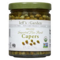 Jeff's Garden Capers, Organic, Imported Non-Pareil - 6 Fluid ounce 