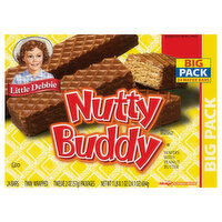 Little Debbie Wafers, with Peanut Butter, Nutty Buddy, Twin Wrapped, Big Pack - 24 Each 