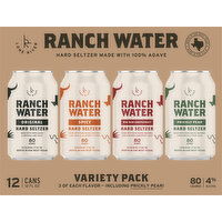 Ranch Water Hard Seltzer, Variety Pack - 12 Each 