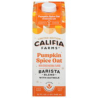 Califia Farms Oatmilk, Barista Blend, Pumpkin Spice Oat - 32 Fluid ounce 