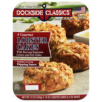 Dockside Classics Lobster Cakes, Gourmet - 4 Each 