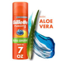 Gillette Fusion Ultra Sensitive Shave Gel for Men with Aloe Vera - 7 Ounce 