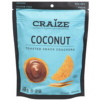 Craize Corn Crackers, Coconut, Toasted Snack - 4 Ounce 